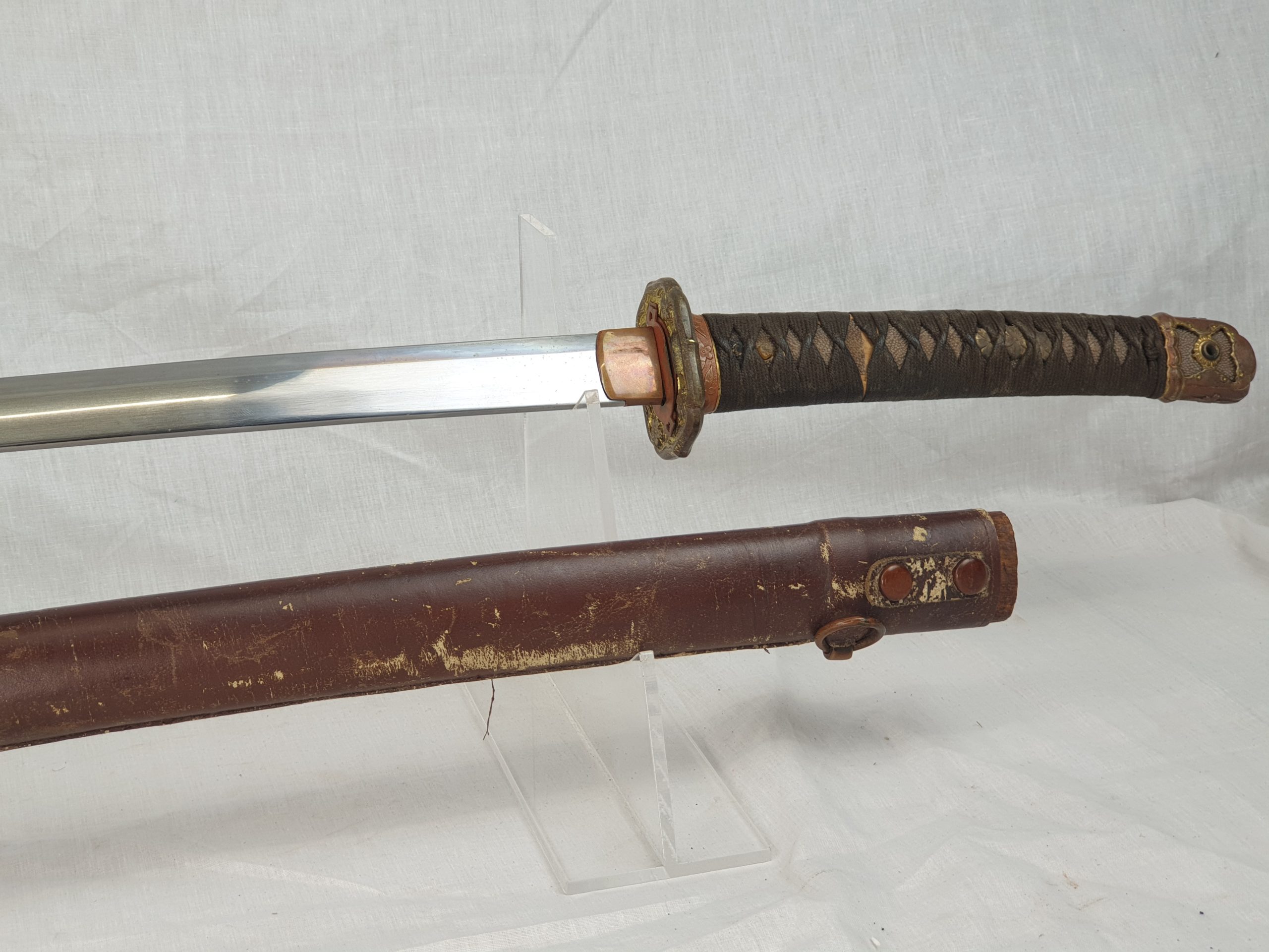 Late WW2 Rare Stainless Steel Bladed Last Ditch Katana - Image 30