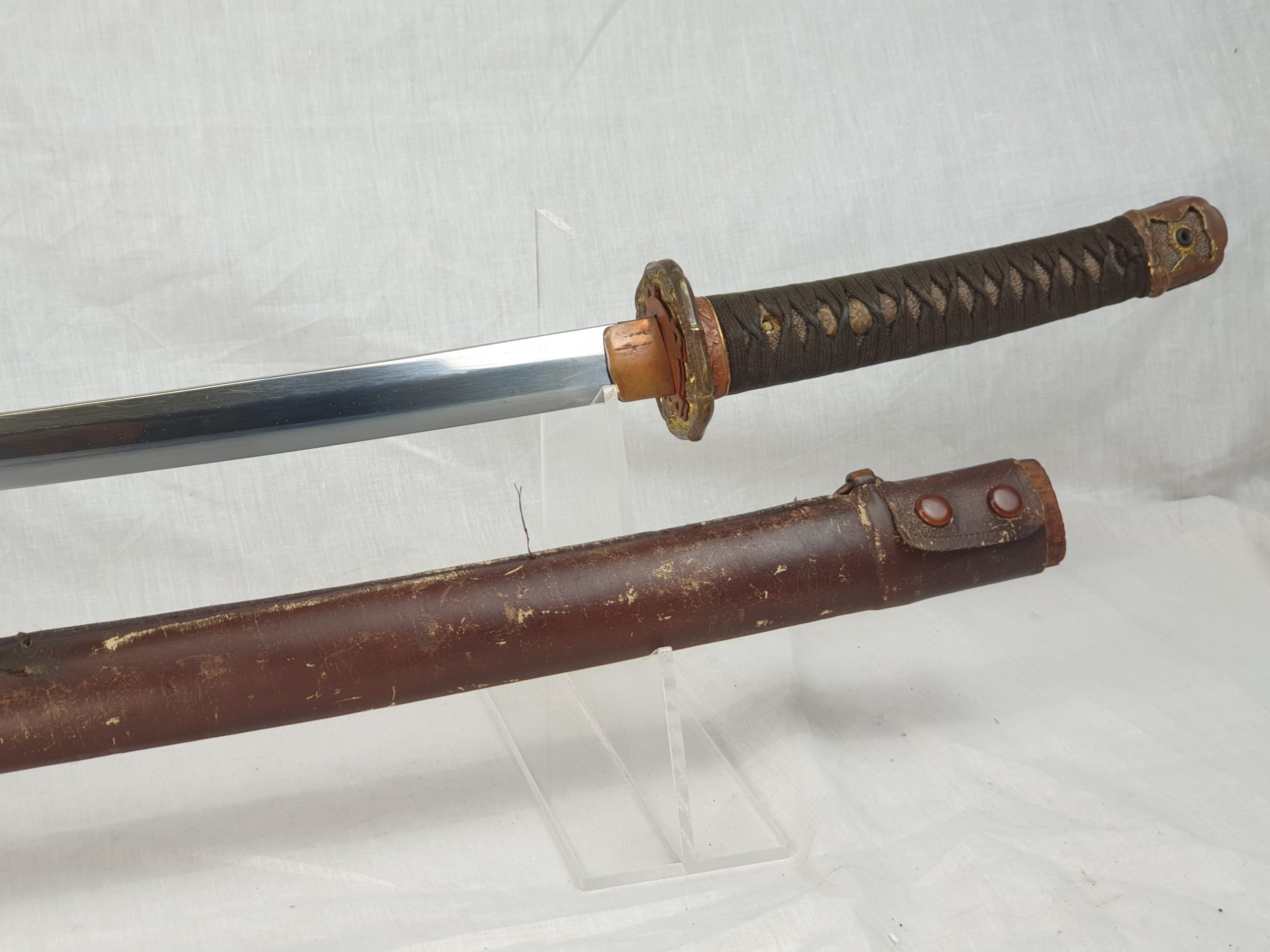 Late WW2 Rare Stainless Steel Bladed Last Ditch Katana - Image 33