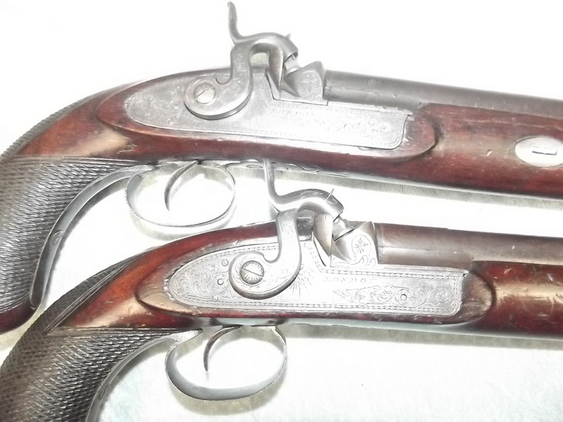 Pair of 18th Century Duelling Percussion Pistols by H.W. Mortimer Of London - Image 15