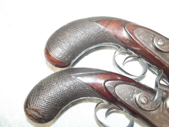 Pair of 18th Century Duelling Percussion Pistols by H.W. Mortimer Of London - Image 16