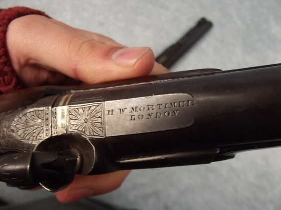 Pair of 18th Century Duelling Percussion Pistols by H.W. Mortimer Of London - Image 22