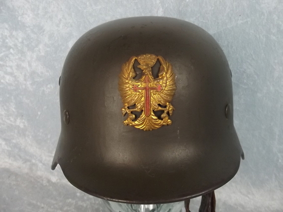 Rare Condor Legion Spanish Civil War German Manufactured M35 Badged Steel Helmet - Image 4