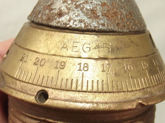 Rare WW1 Complete AEG 15 ZmWM German Fuse - Image 7