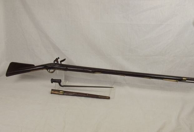 Short Land Pattern 1779 Barrel Flintlock Volunteers Brown Bess Musket & Bayonet Muzzleloader Rifles