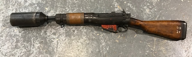 WW2 Deactivated Lee-Enfield No.4/5 Grenade Cup Launcher Rifle Bolt Action .303