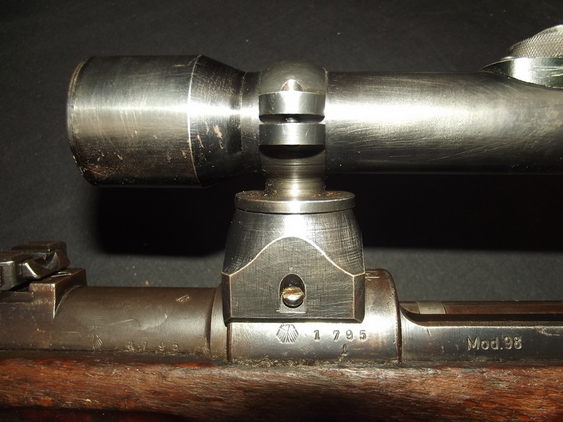 WW2 Era 1937 Made K98 Mauser Rifle with Custom Turret Scope Assembly by Jena - Image 13