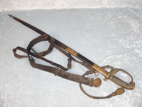 c1830/40 Royal Navy Master of Arms Dress Sword with Scabbard, Knot and Sword Belt - Image 17