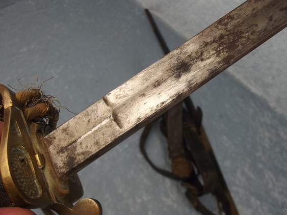 c1830/40 Royal Navy Master of Arms Dress Sword with Scabbard, Knot and Sword Belt - Image 4