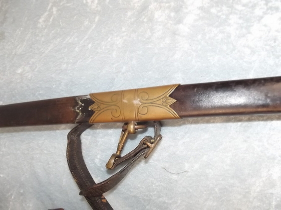 c1830/40 Royal Navy Master of Arms Dress Sword with Scabbard, Knot and Sword Belt - Image 9
