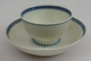 Circa 1765 Dr Wall First Period Worcester Tea Bowl And Saucer