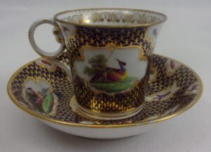 Circa 1785 French Paris Exotic Birds Tea Cup And Saucer
