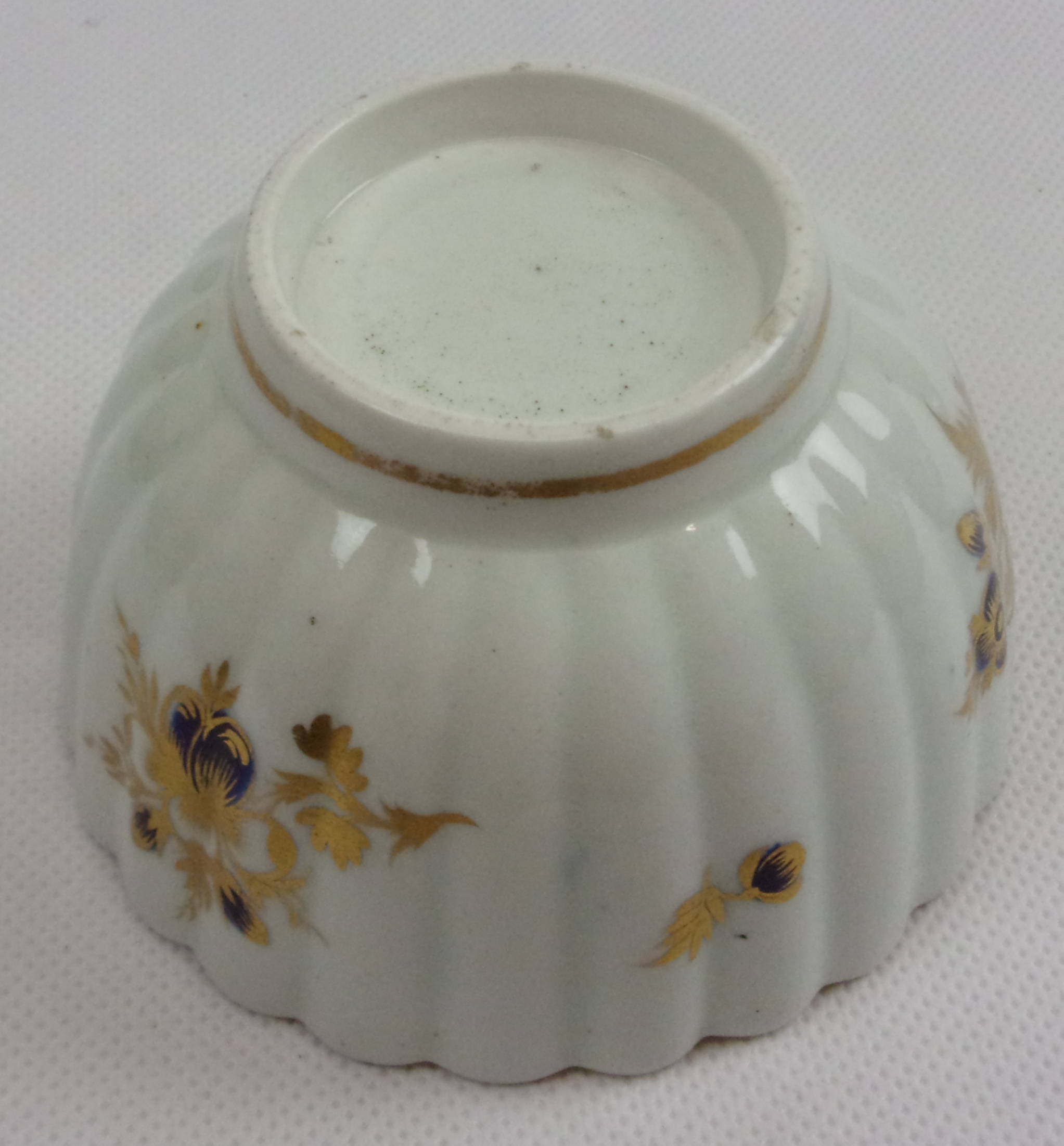 Circa 1785 Worcester Flight And Bar Blue And Gilt Sugar Bowl - Image 5