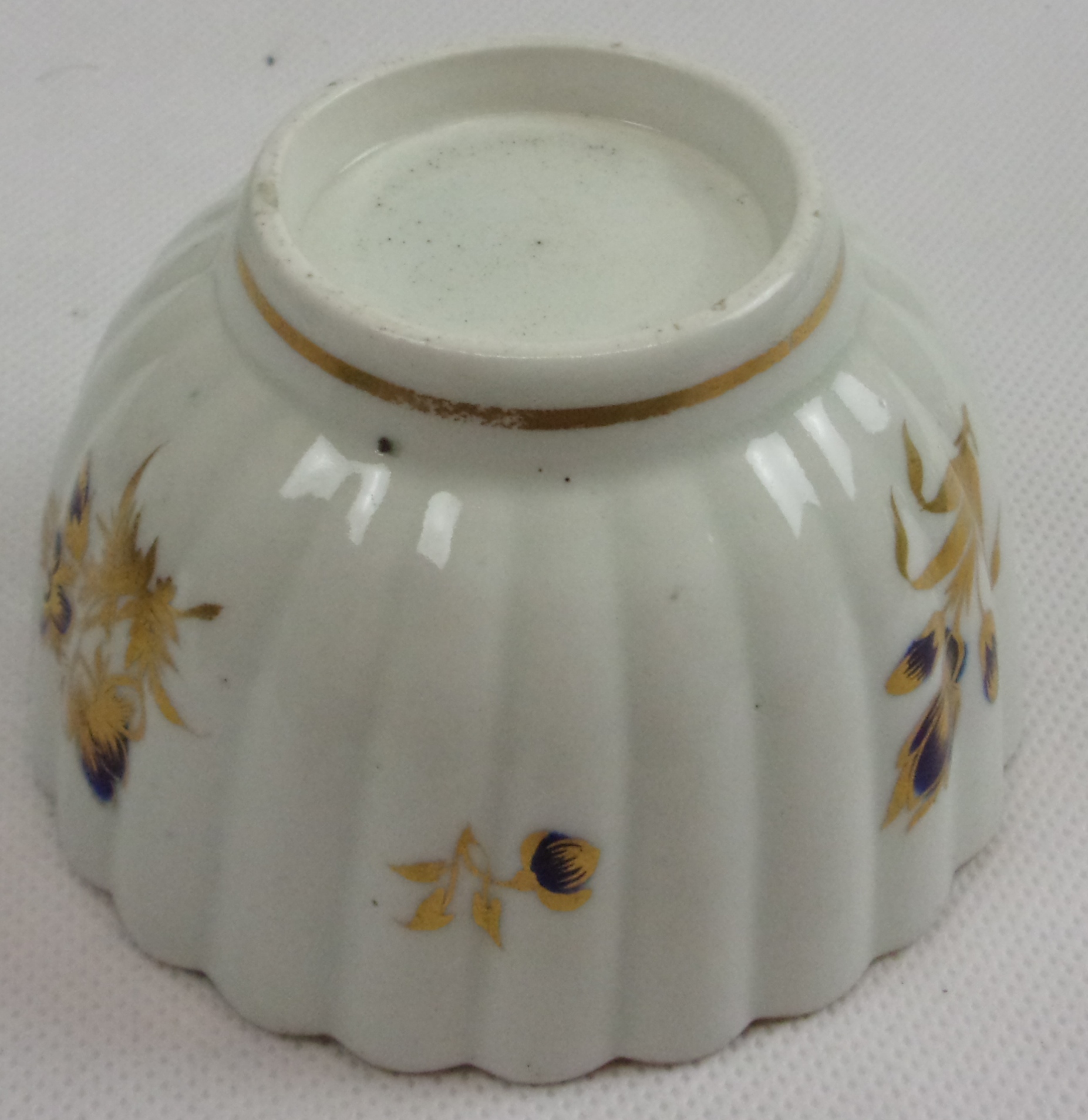 Circa 1785 Worcester Flight And Bar Blue And Gilt Sugar Bowl - Image 4