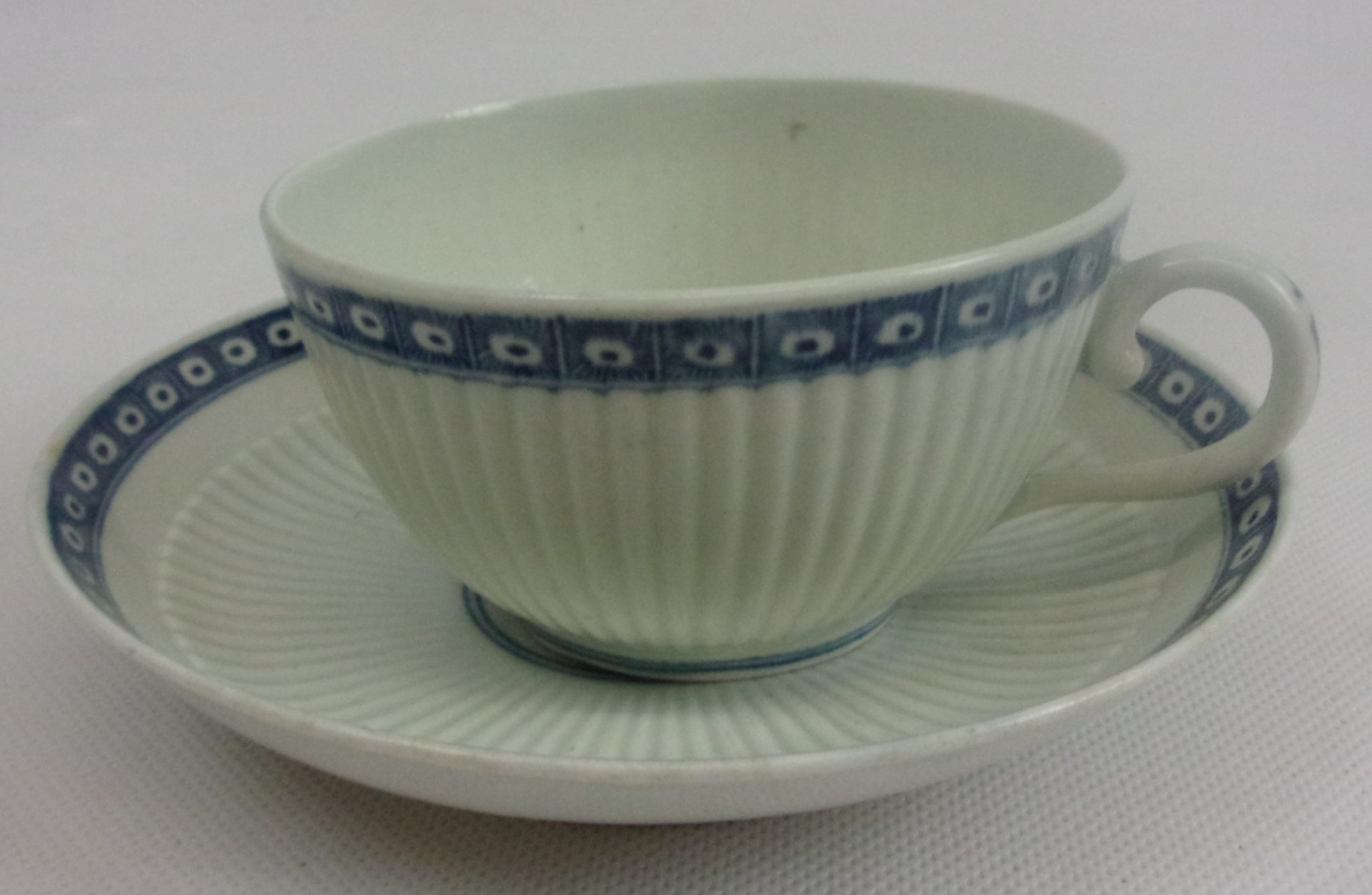 Circa 1775 Worcester Tea Cup And Saucer