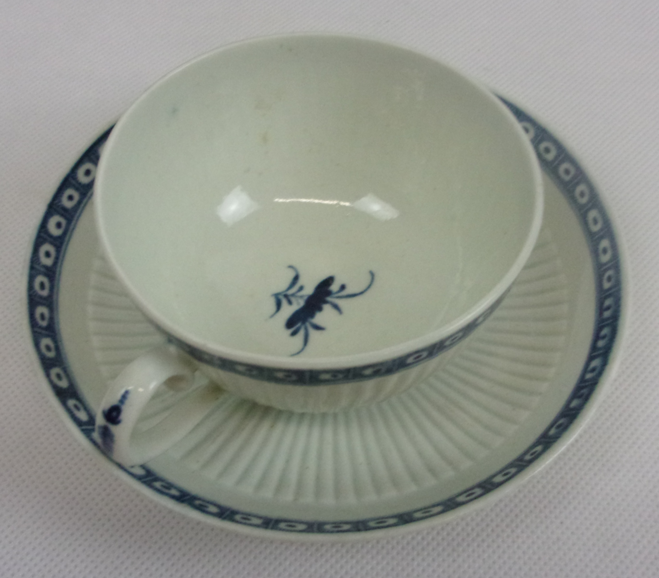 Circa 1775 Worcester Tea Cup And Saucer - Image 3