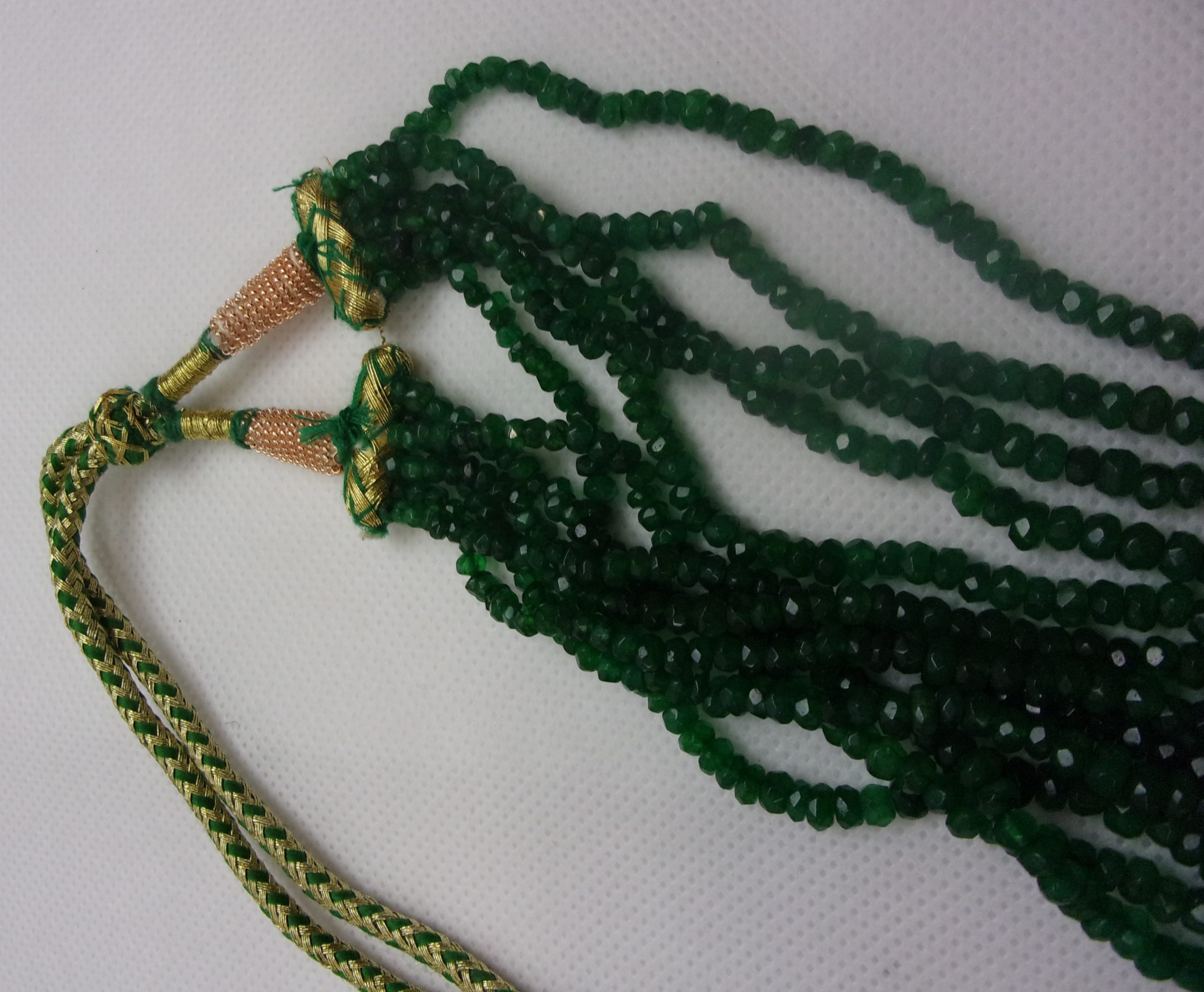 Six Strand Green Moissanite Necklace - Image 6