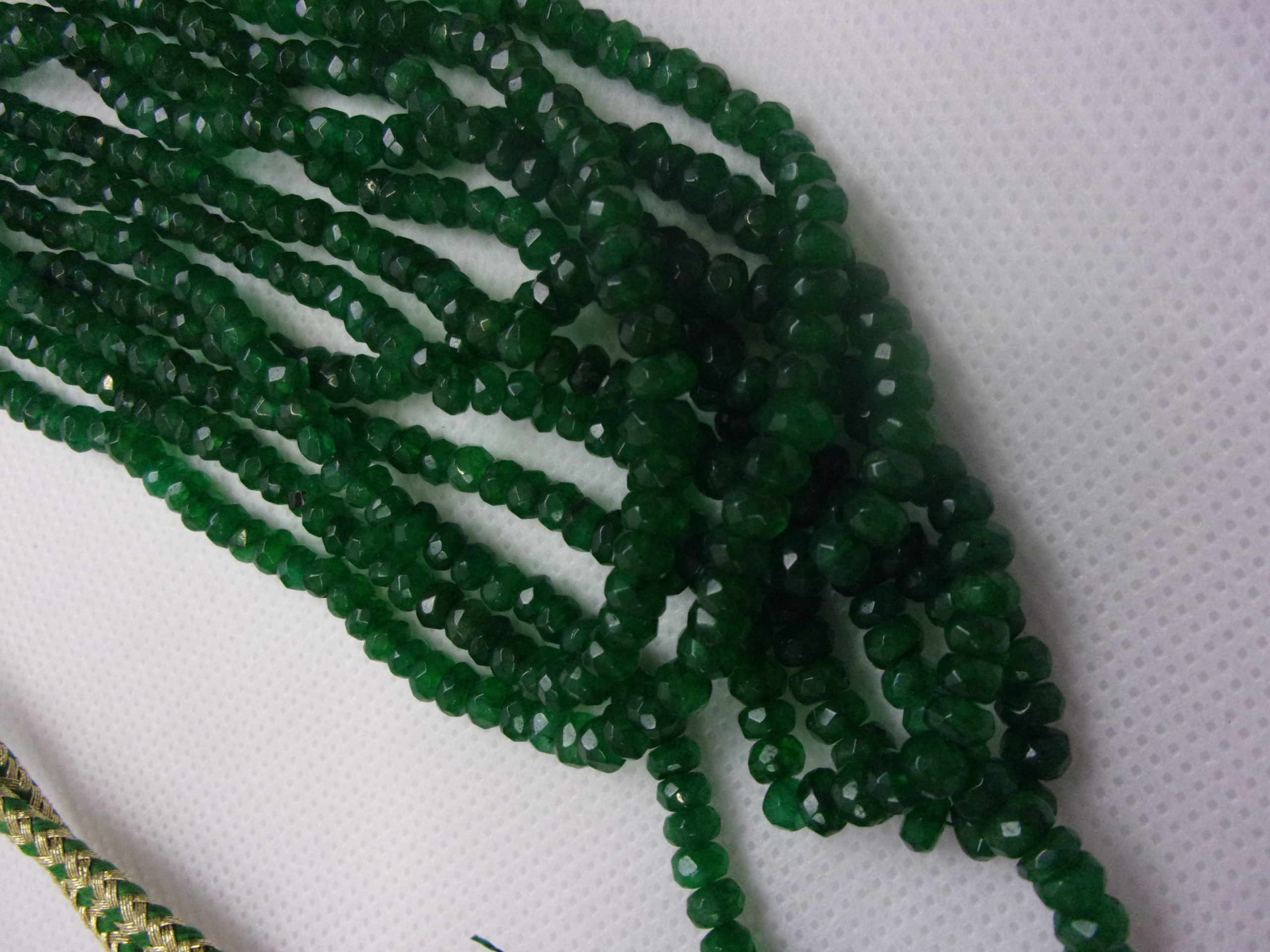 Six Strand Green Moissanite Necklace - Image 5