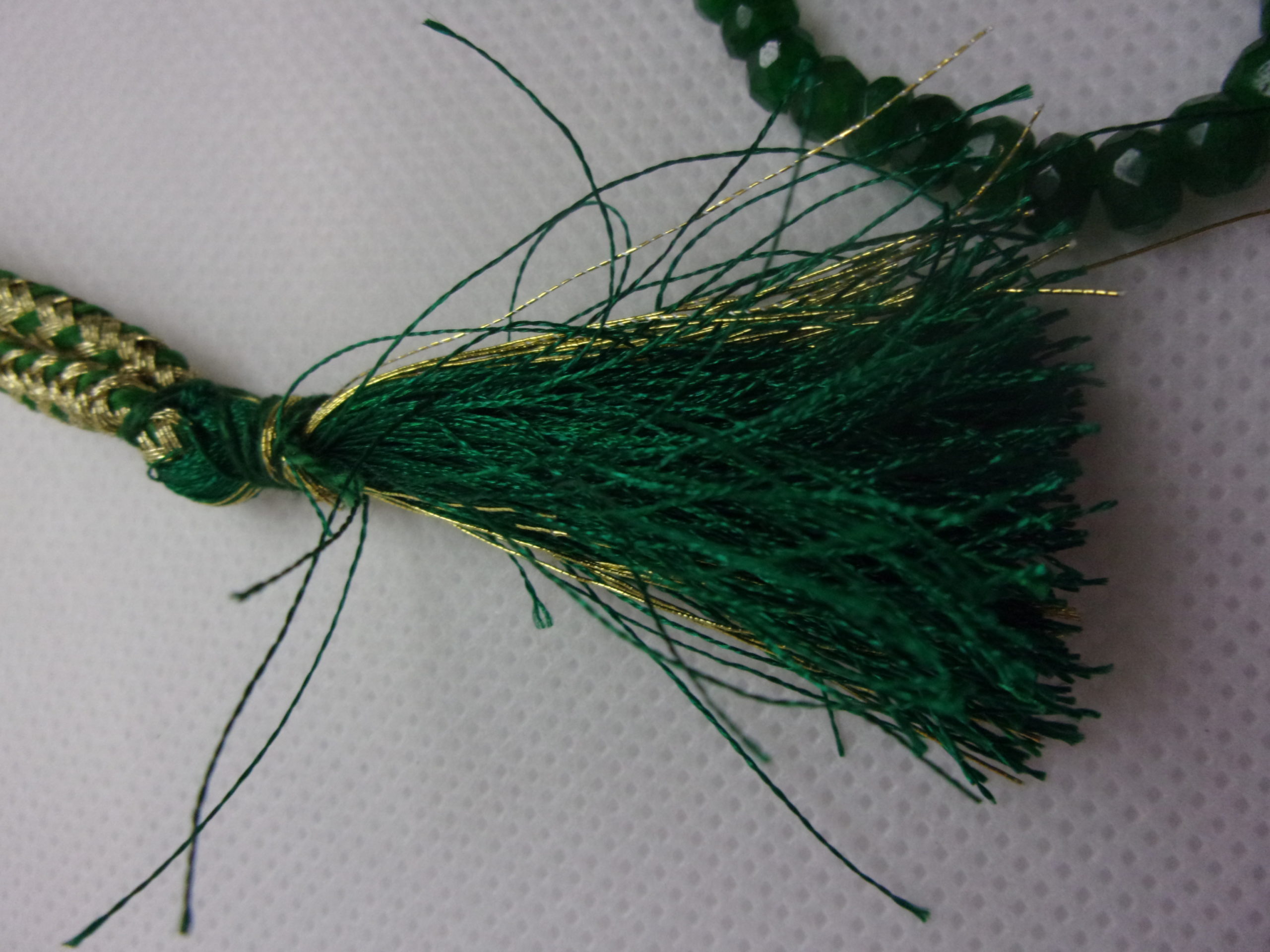 Six Strand Green Moissanite Necklace - Image 4