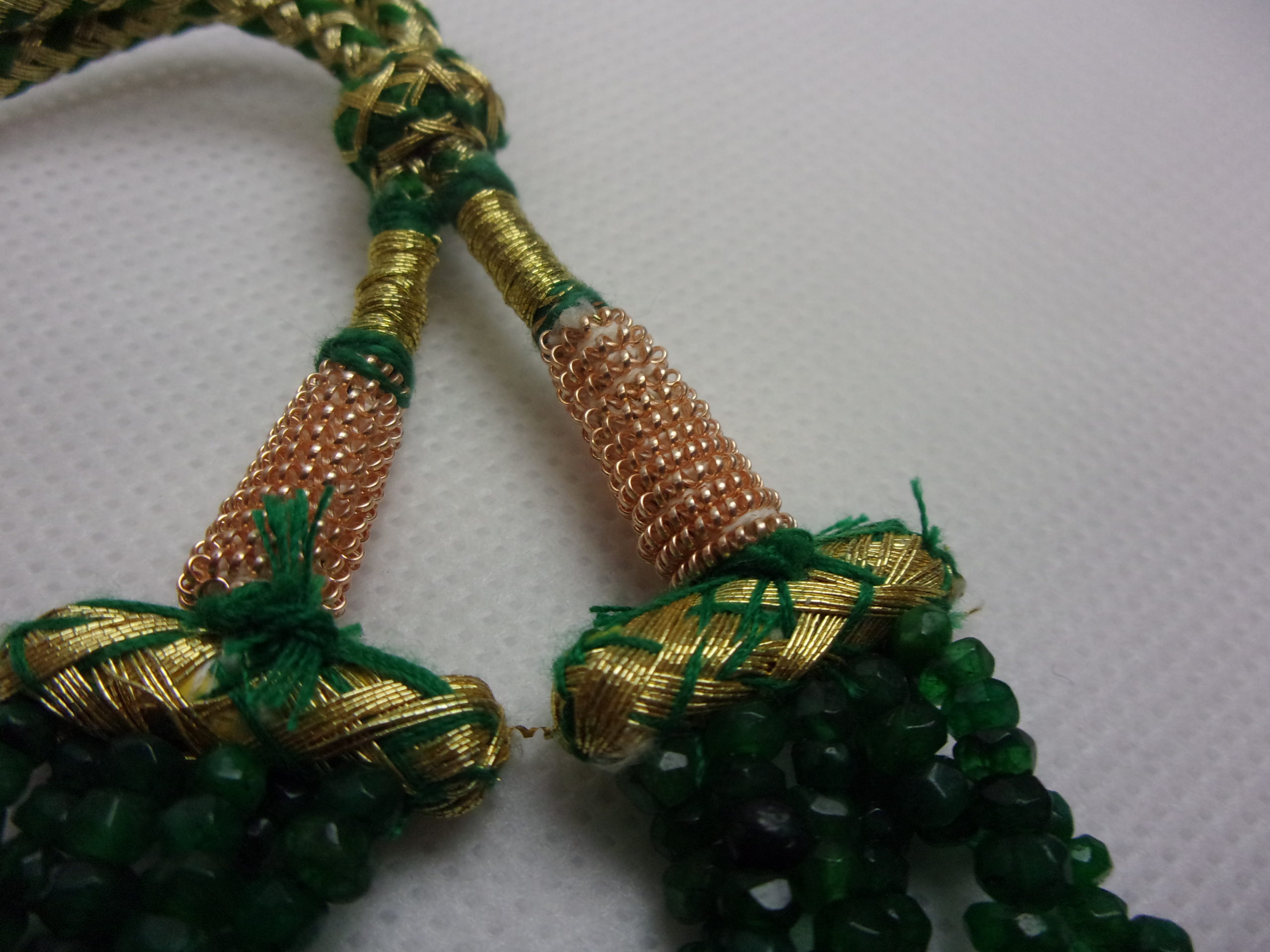 Six Strand Green Moissanite Necklace - Image 3