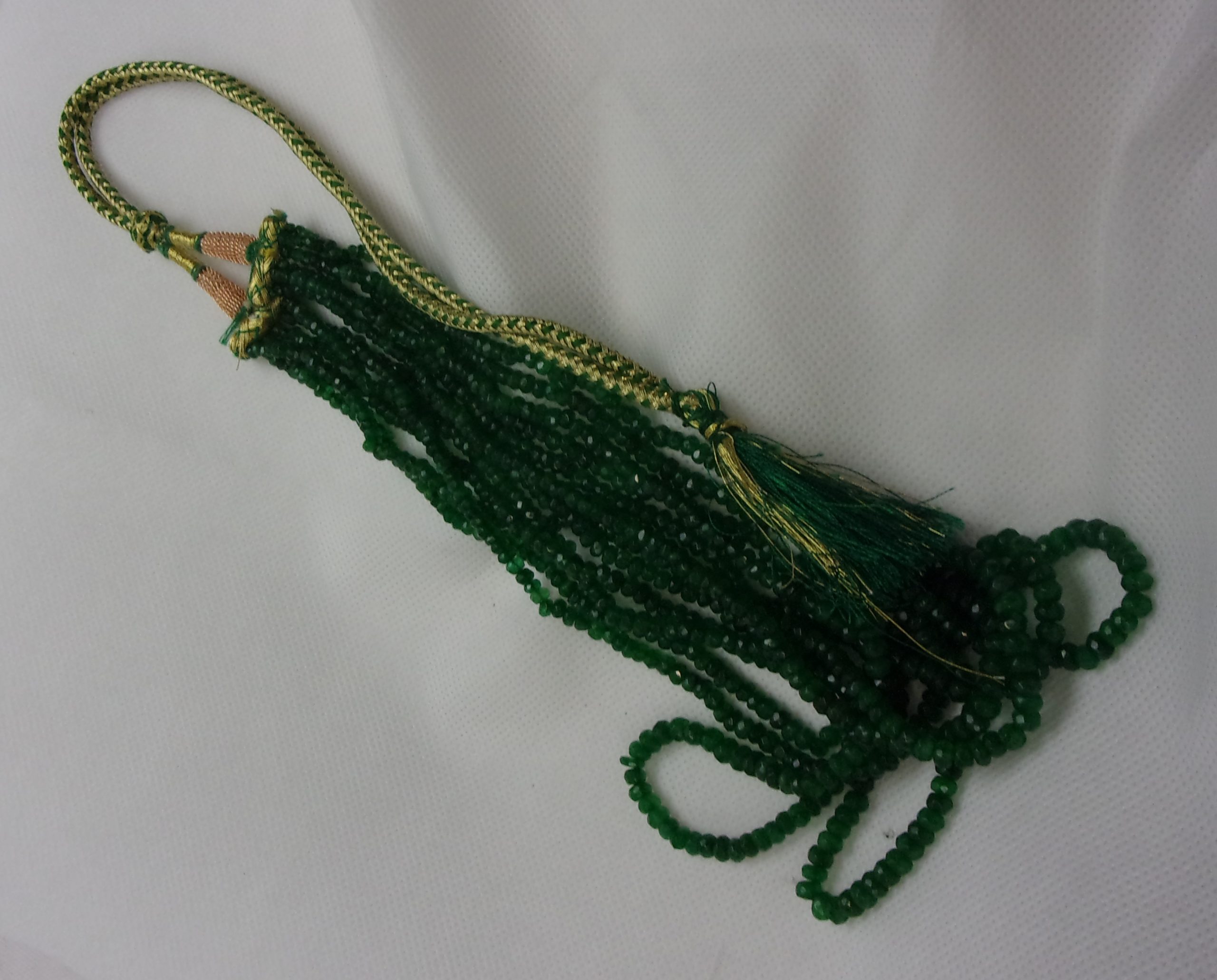 Six Strand Green Moissanite Necklace - Image 2