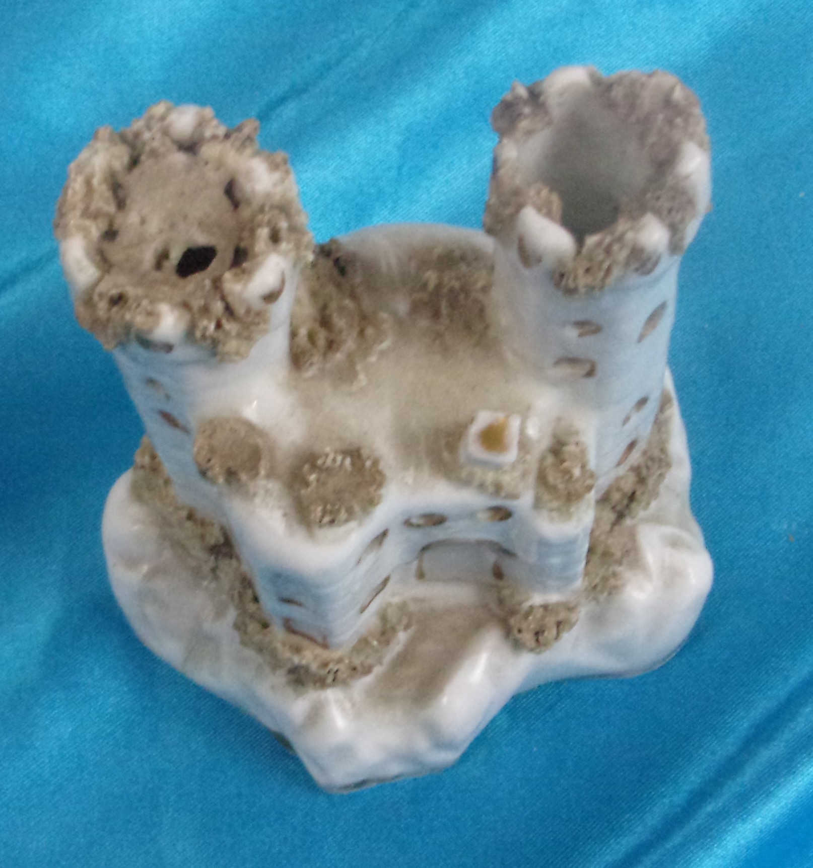 Victorian Staffordshire Pastille Burner In The Shape Of A Small Turreted Castle - Image 7