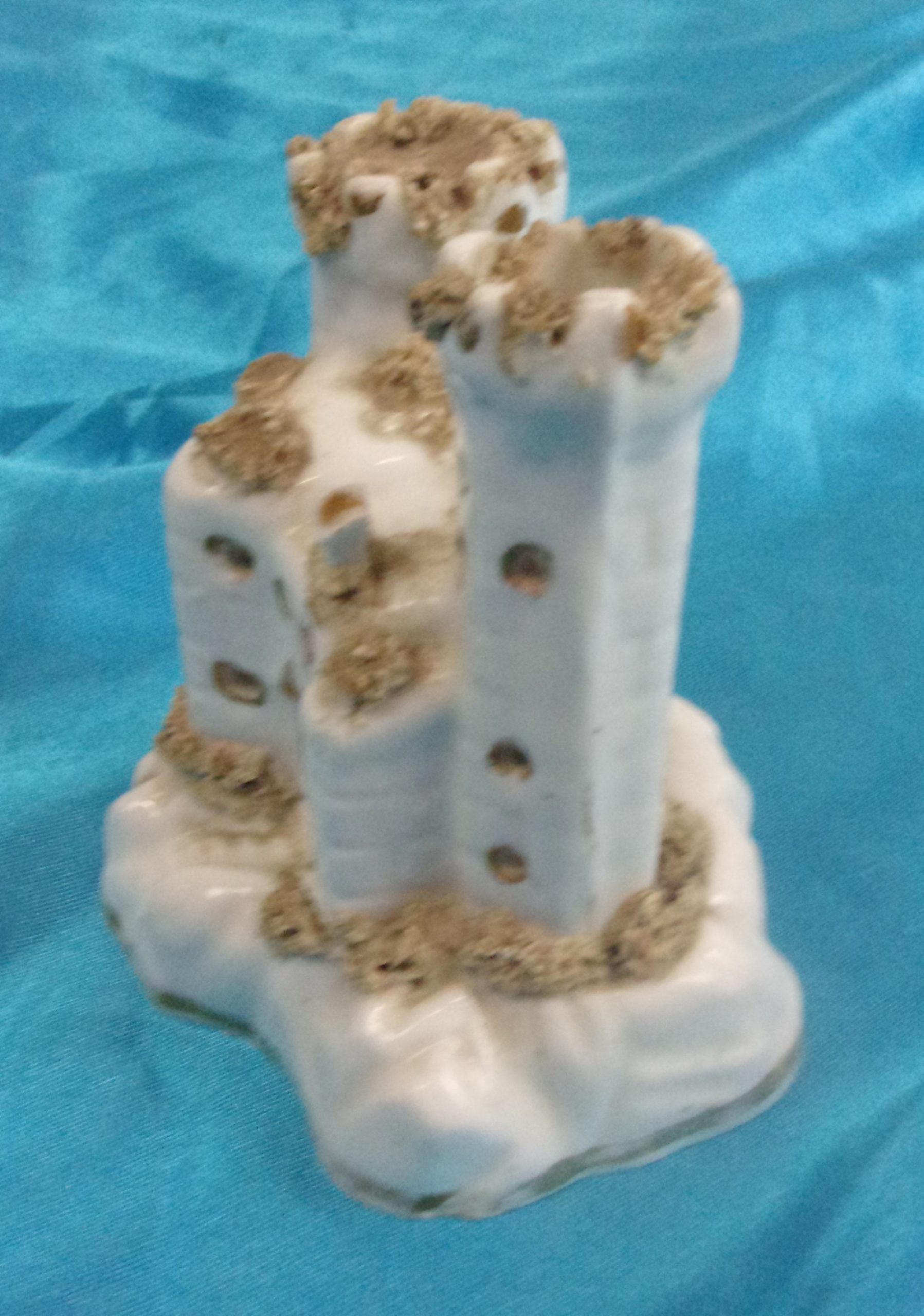 Victorian Staffordshire Pastille Burner In The Shape Of A Small Turreted Castle - Image 2