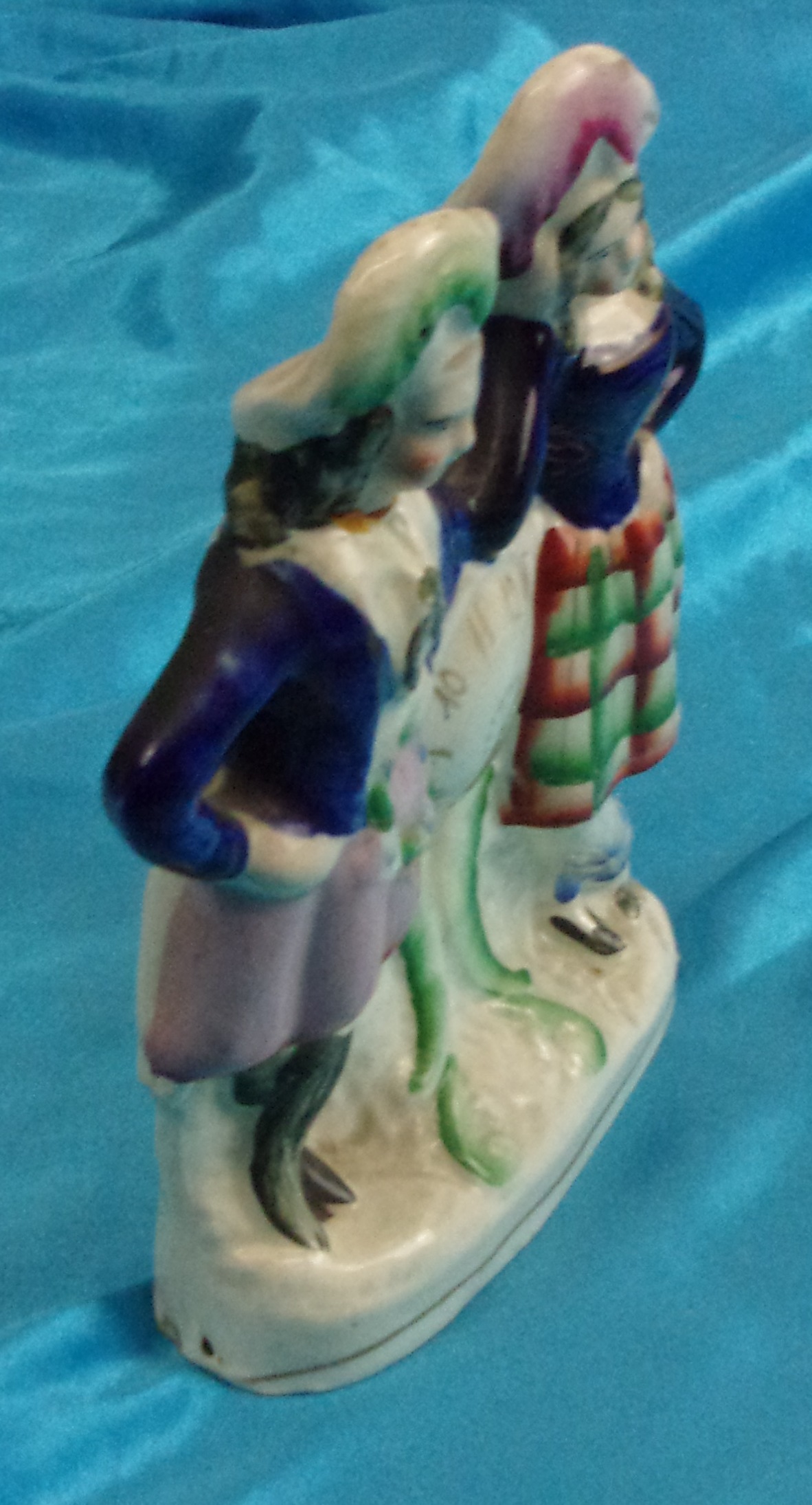 Victorian Staffordshire Scottish Highland Couple With A Mock Clock Dial - Image 7