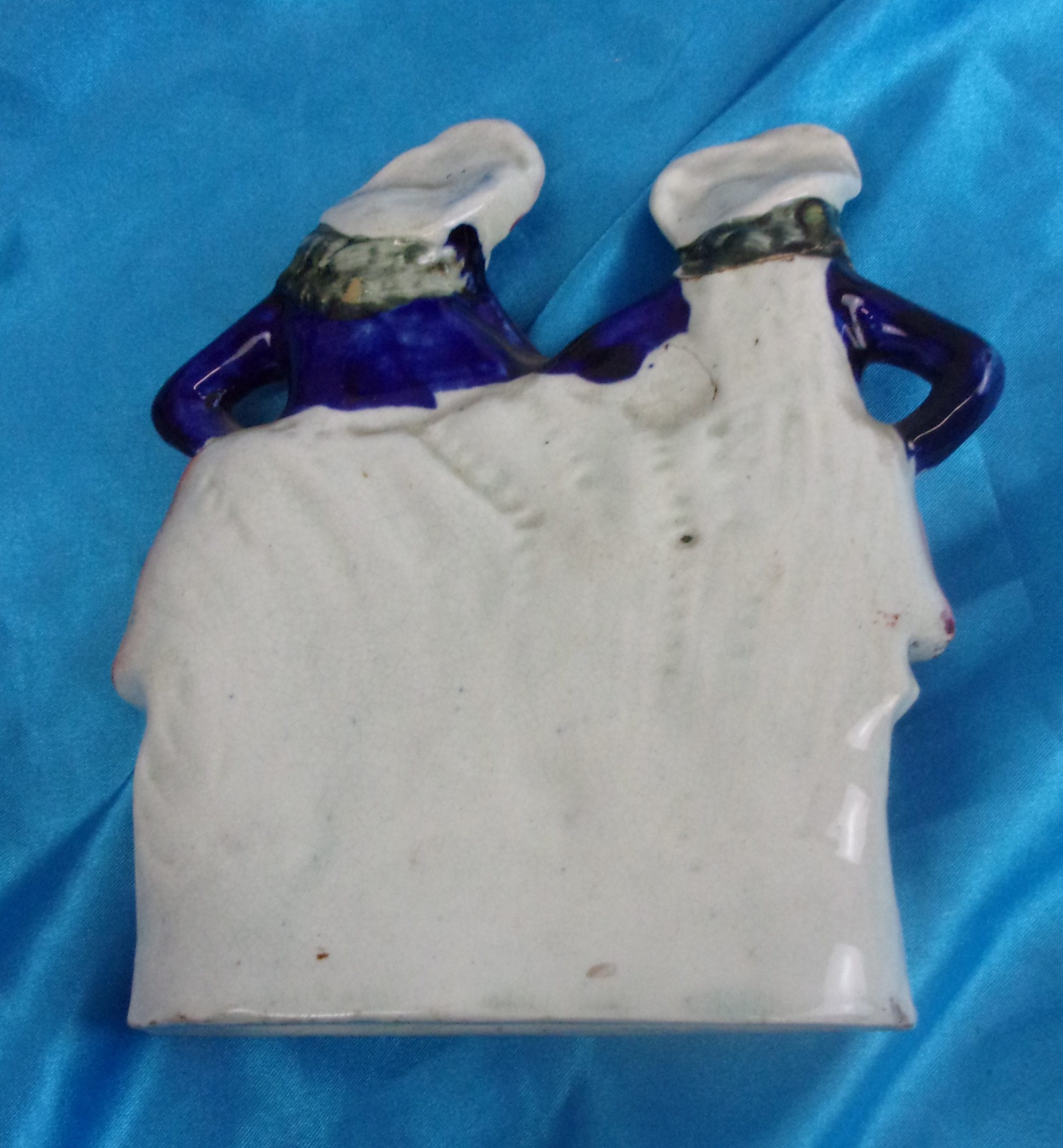 Victorian Staffordshire Scottish Highland Couple With A Mock Clock Dial - Image 5
