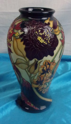 Moorcroft Ovoid Vase With Freesias, Orchids And Other Flowers