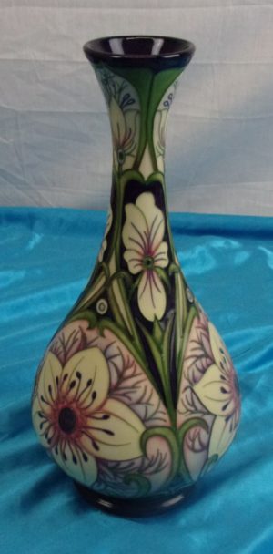 Tall Moorcroft White Lily Vase