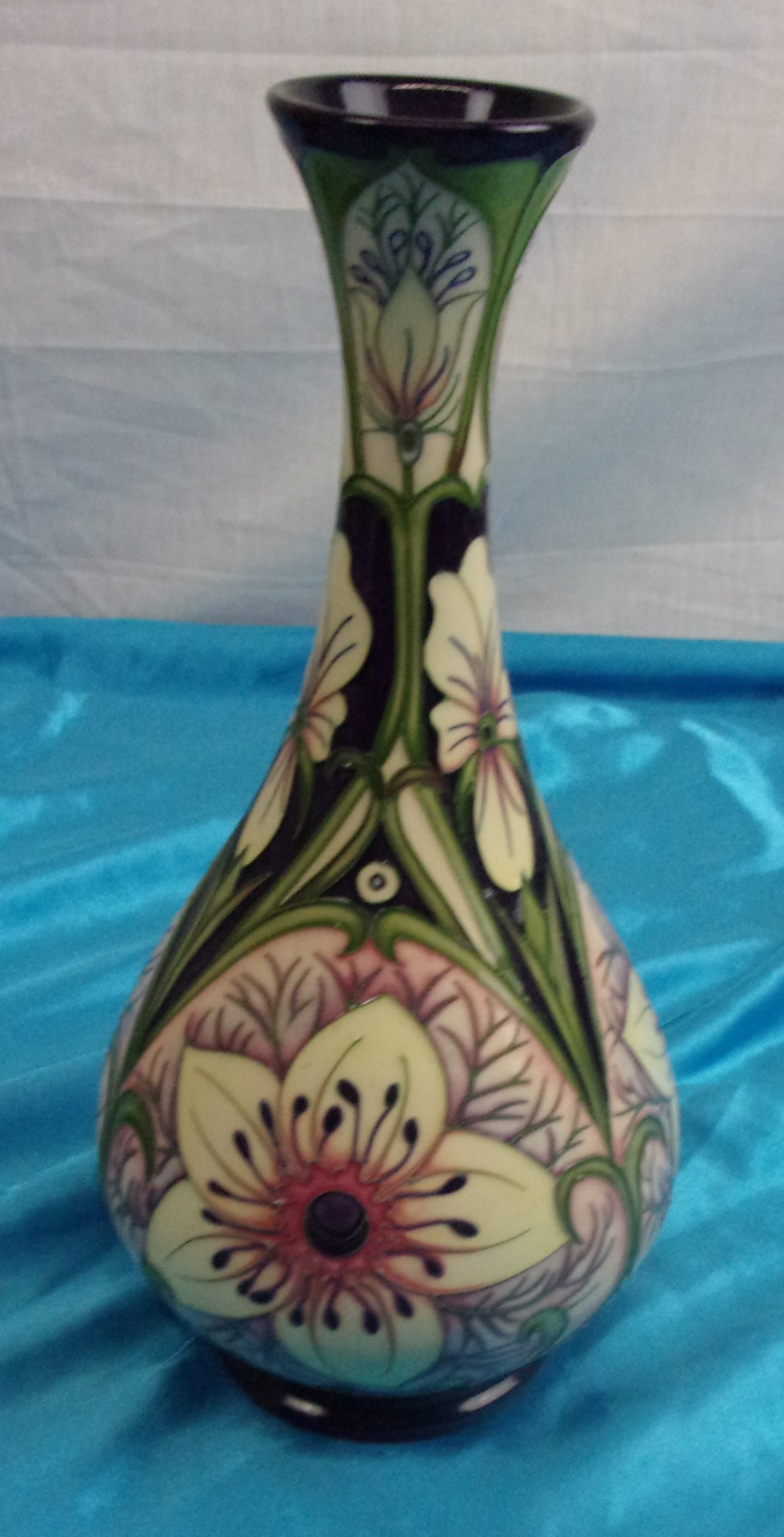 Tall Moorcroft White Lily Vase - Image 2
