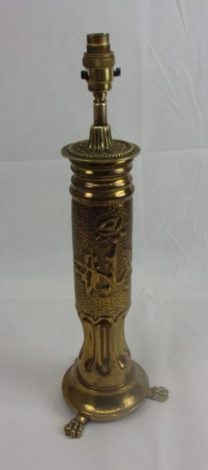 Fine Quality WW1 Trench Art Lamp Stand