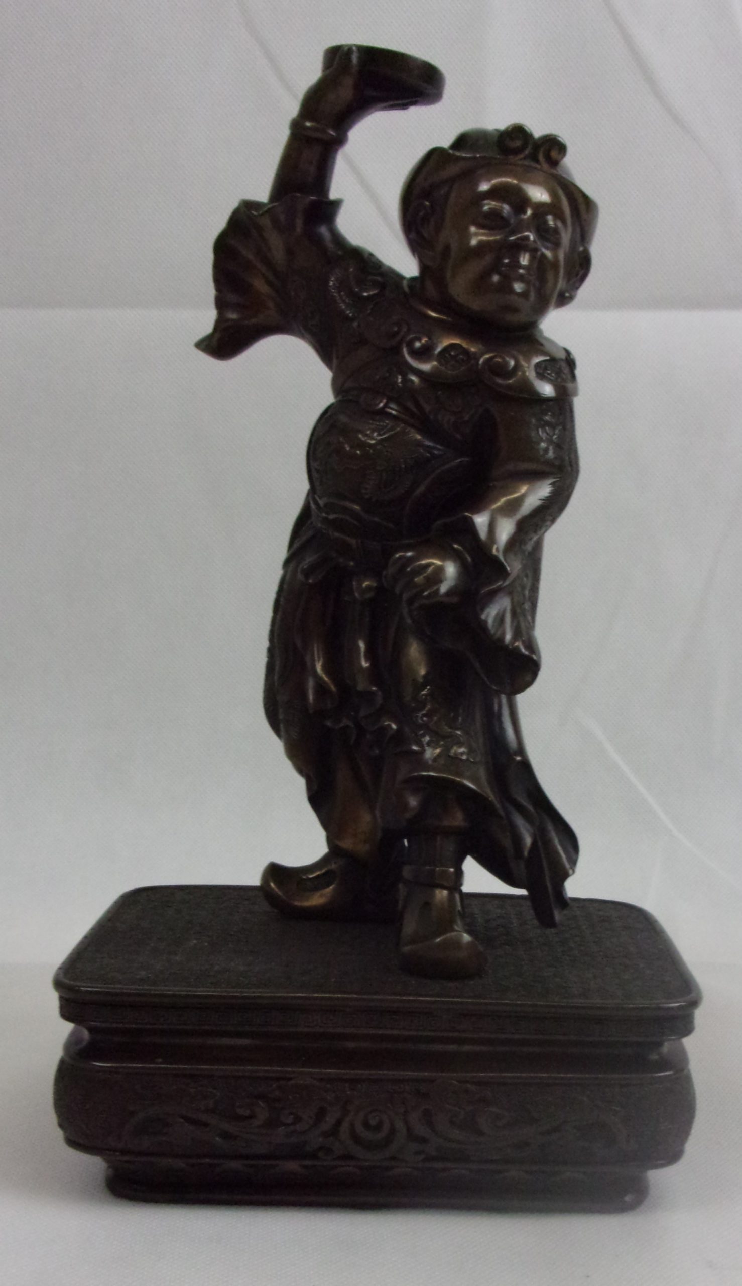 Japanese Meiji Bronze Dancing Figure In Chinese Emperor's Robes - Image 4