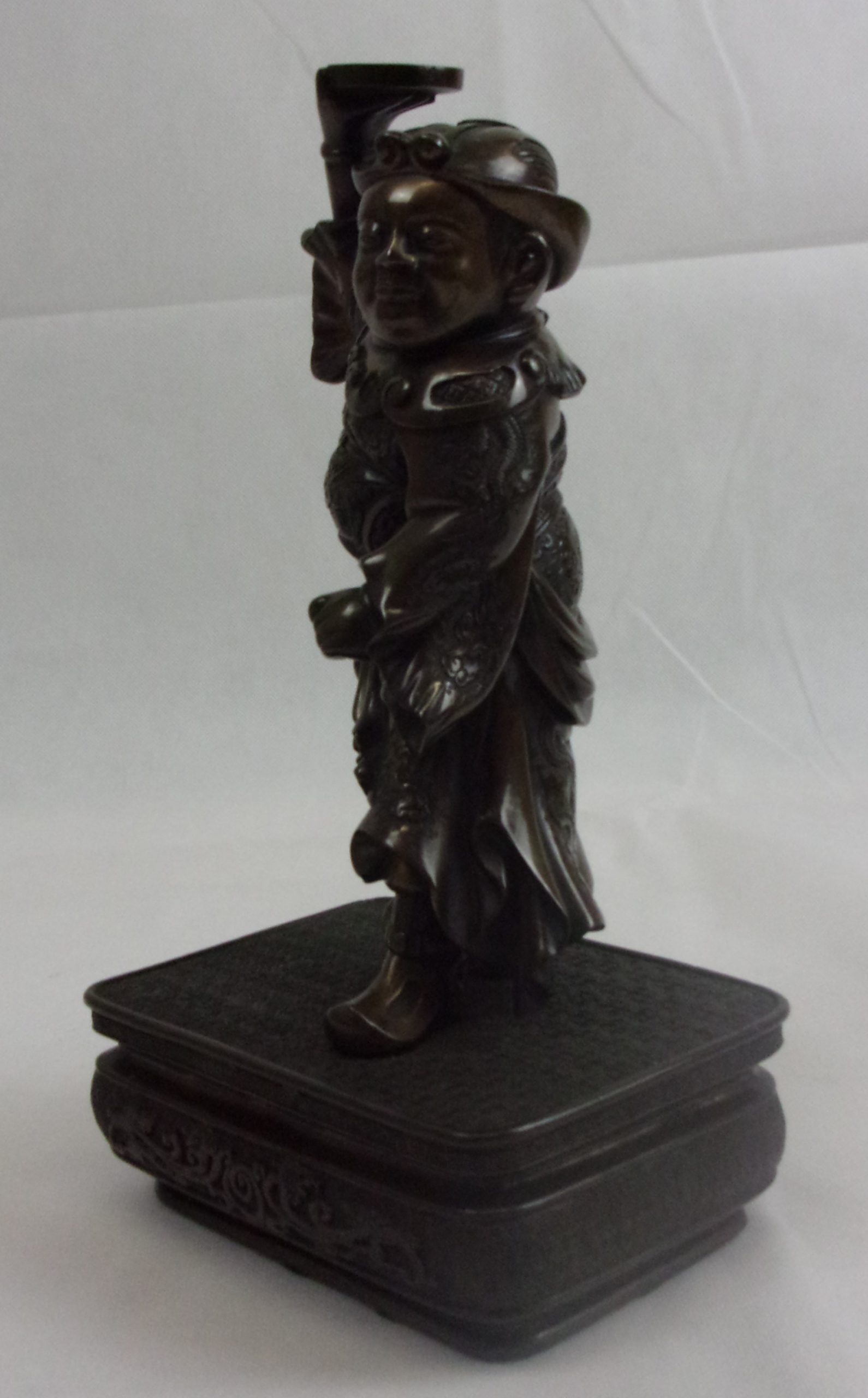 Japanese Meiji Bronze Dancing Figure In Chinese Emperor's Robes - Image 2