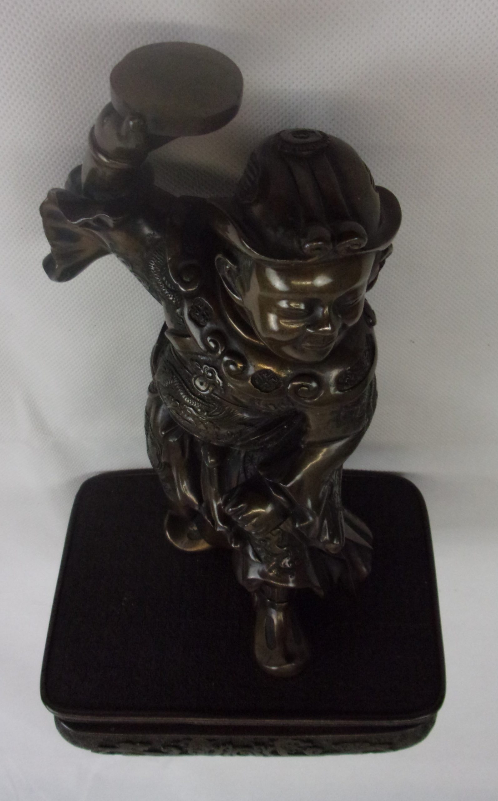 Japanese Meiji Bronze Dancing Figure In Chinese Emperor's Robes - Image 11