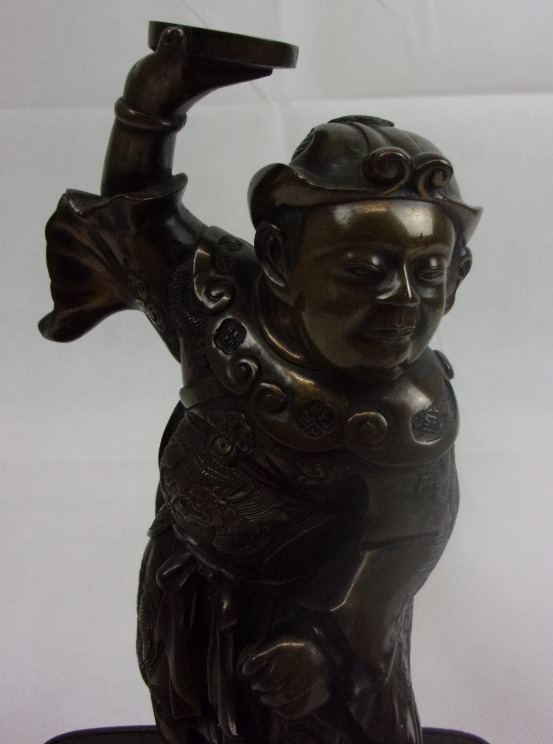 Japanese Meiji Bronze Dancing Figure In Chinese Emperor's Robes - Image 5