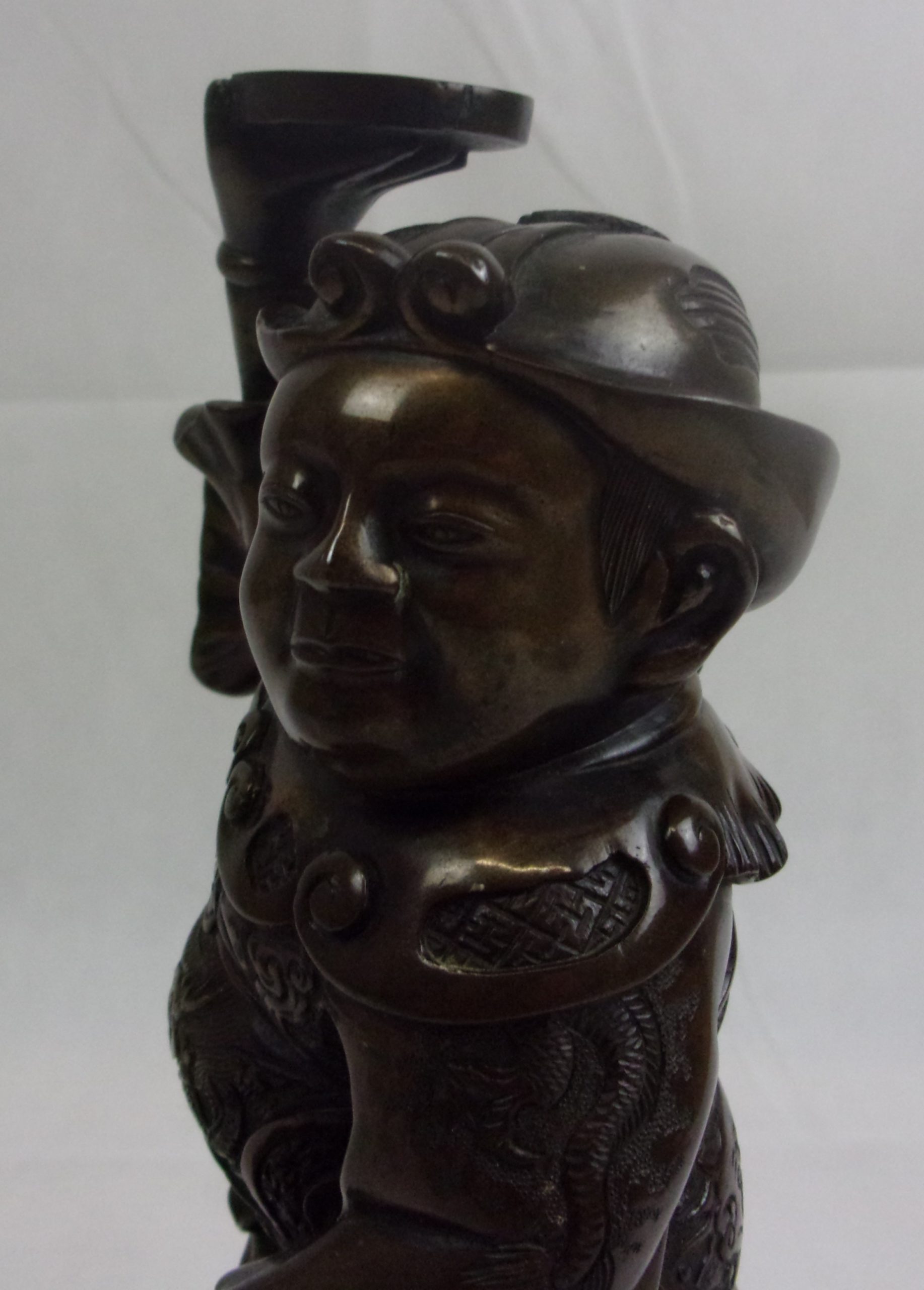 Japanese Meiji Bronze Dancing Figure In Chinese Emperor's Robes - Image 7