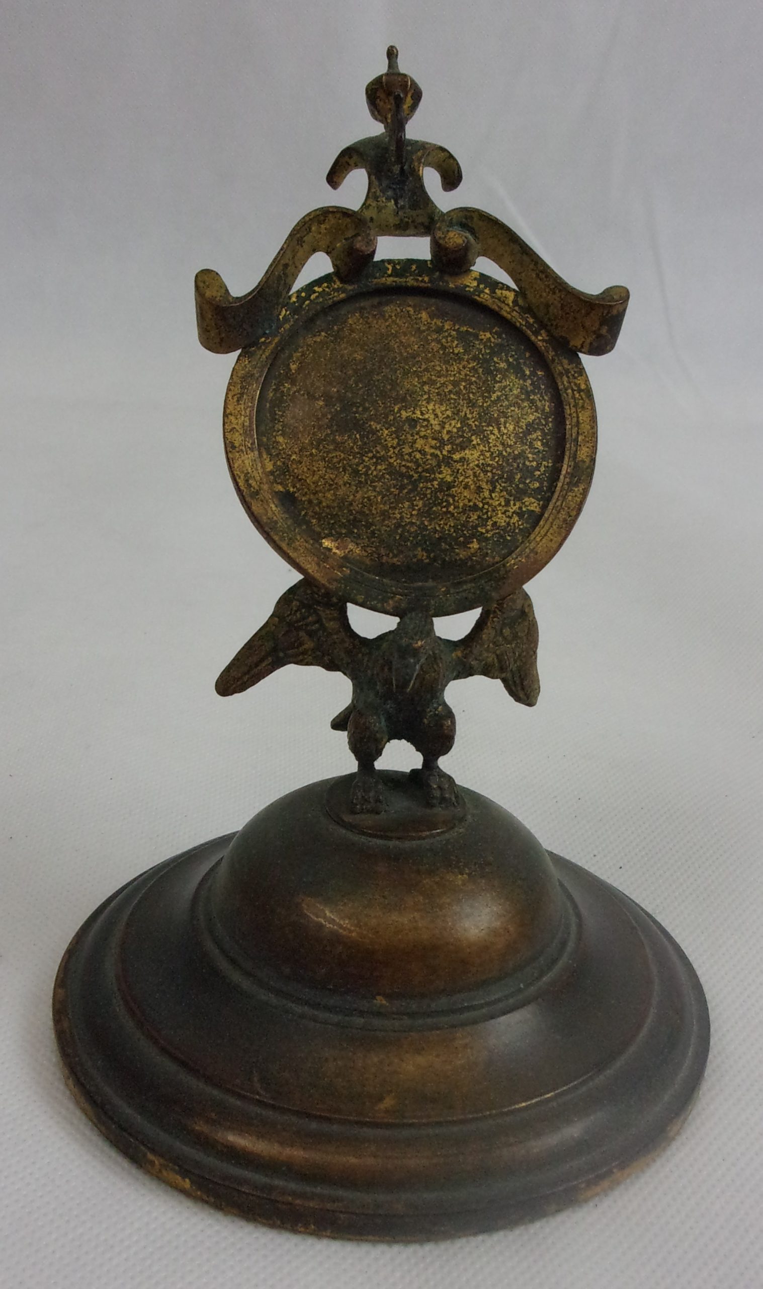 Victorian Brass Watch Stand With Eagle Mount