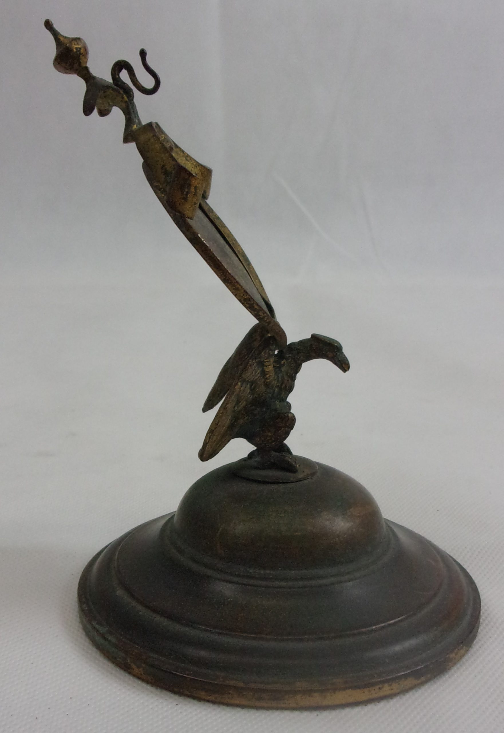 Victorian Brass Watch Stand With Eagle Mount - Image 4