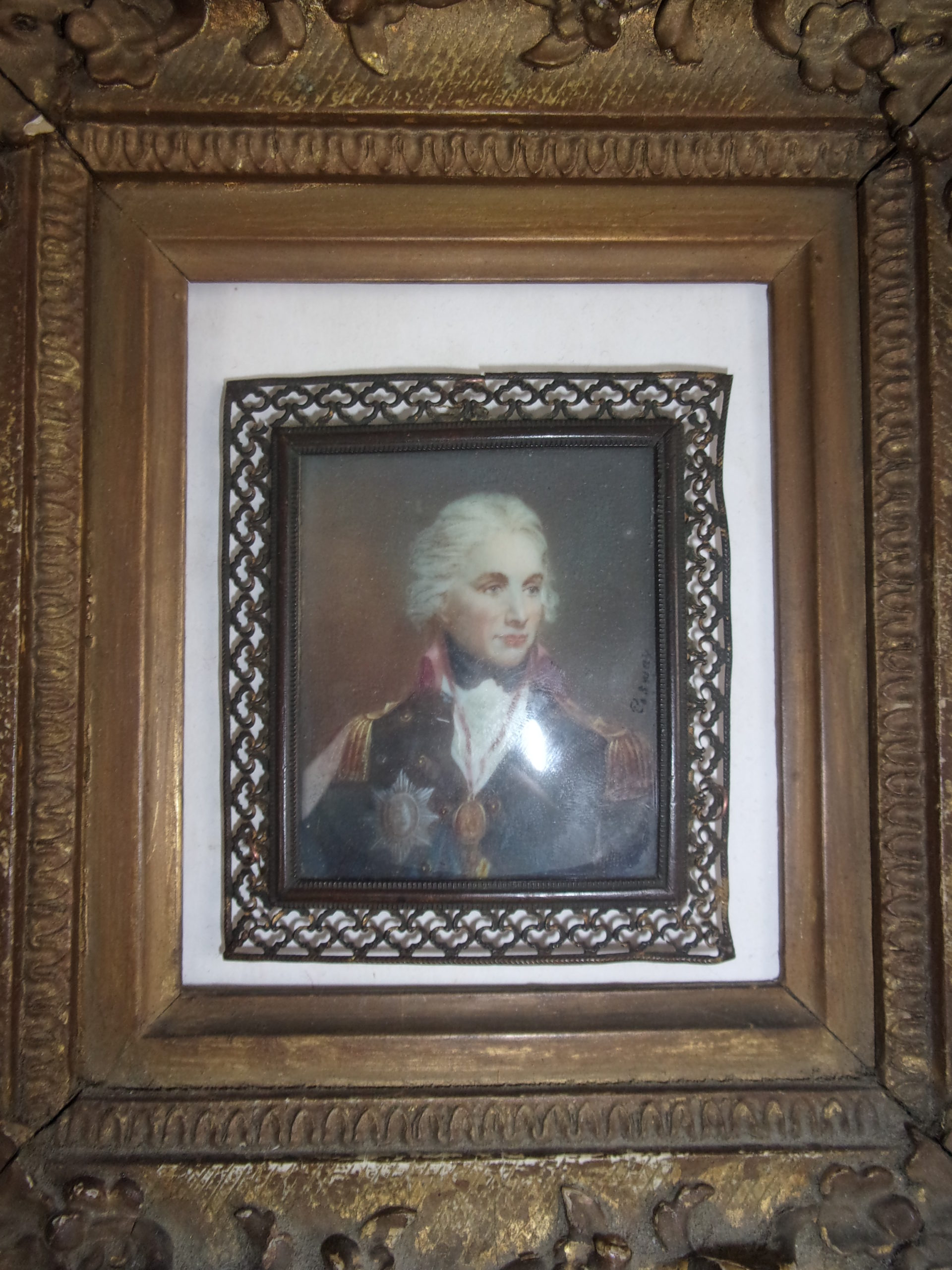 Framed Portrait Miniature of Lord Nelson After Richard Cosway - Image 5