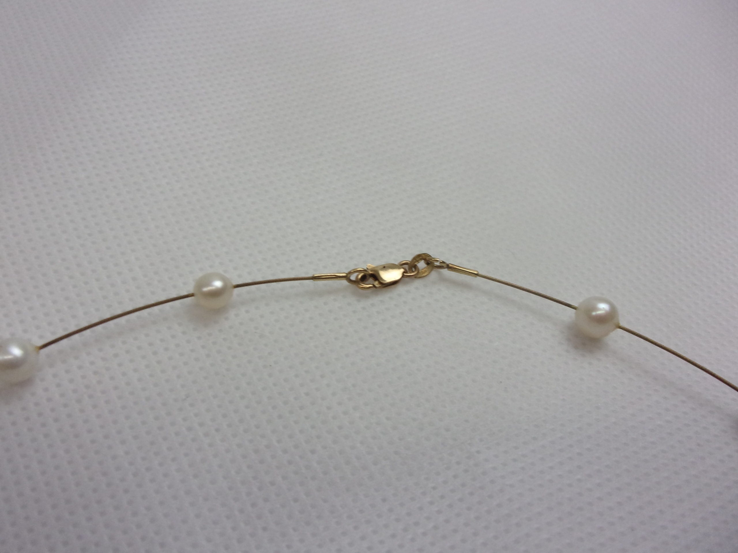 9ct Gold & Pearl Choker Necklace - Image 6