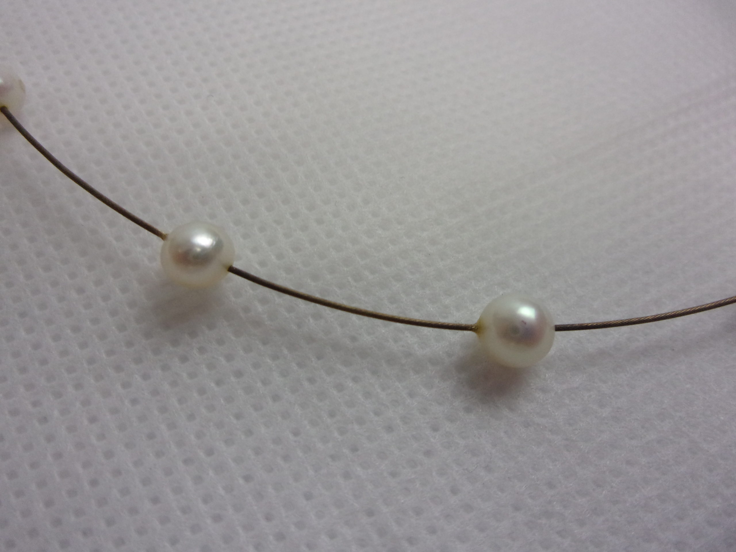 9ct Gold & Pearl Choker Necklace - Image 5