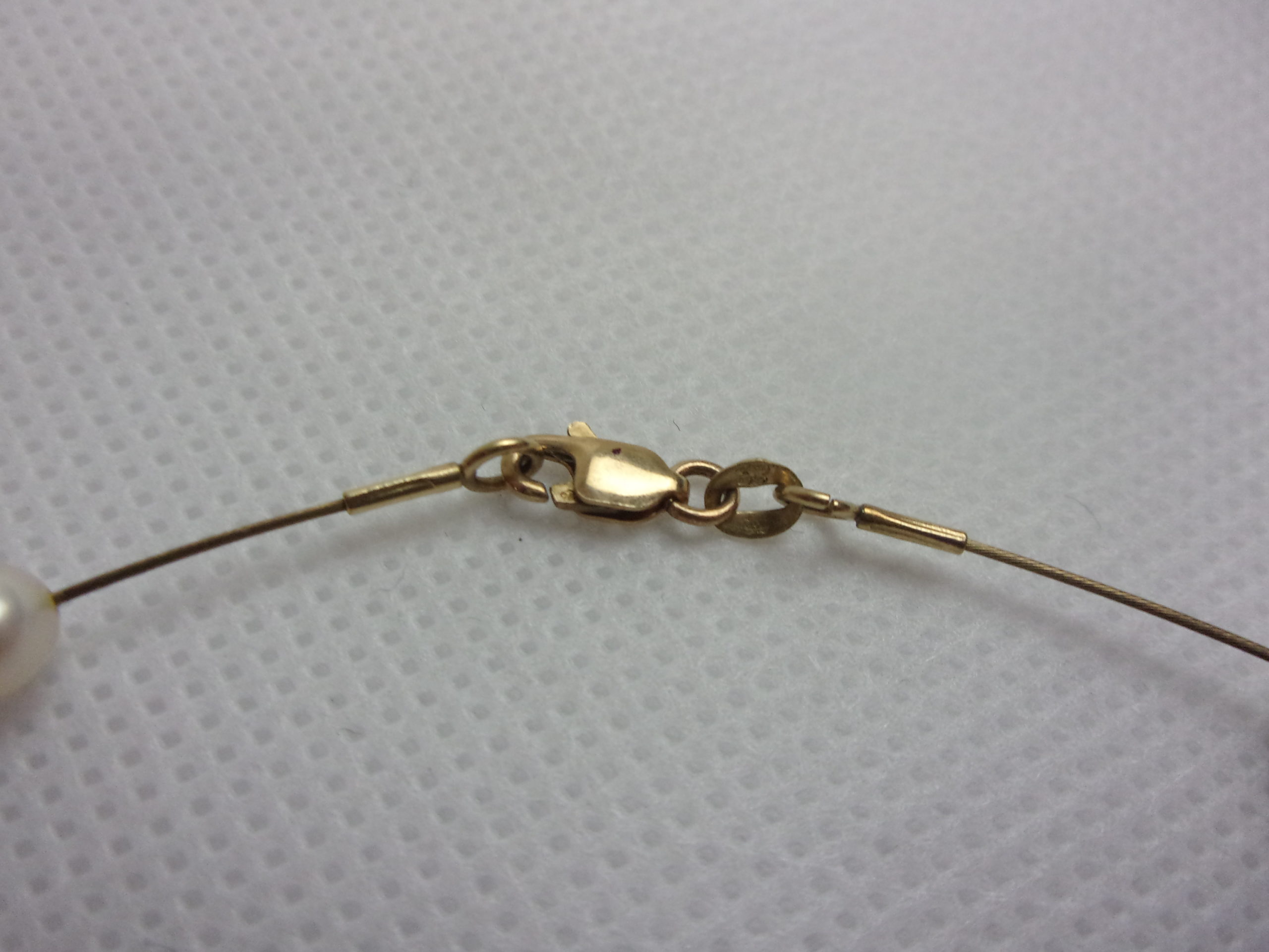 9ct Gold & Pearl Choker Necklace - Image 4
