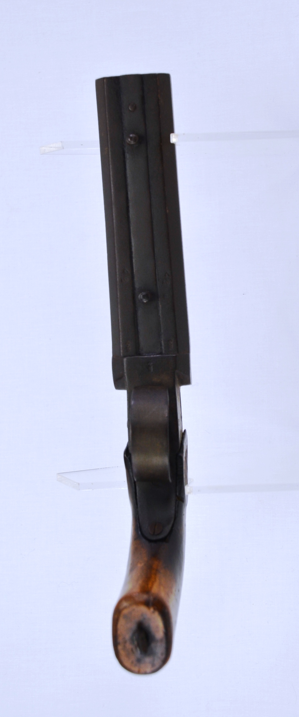 Antique Double Barrel Side By Side Howdah Percussion Pistol - Image 4