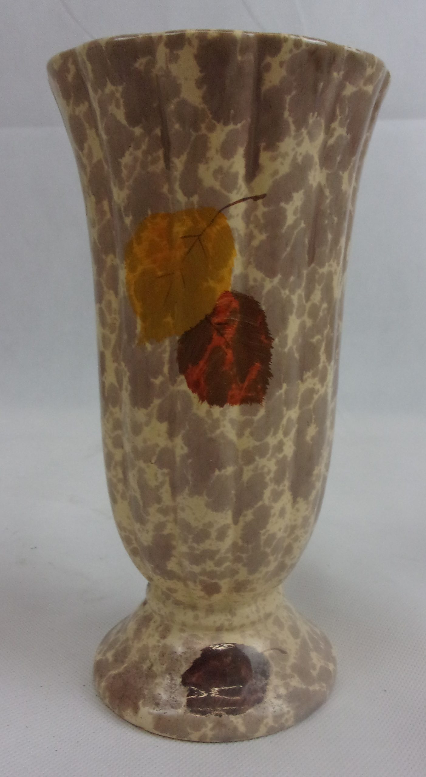 Czech Art Deco Hand Painted Ceramic Vase - Image 3