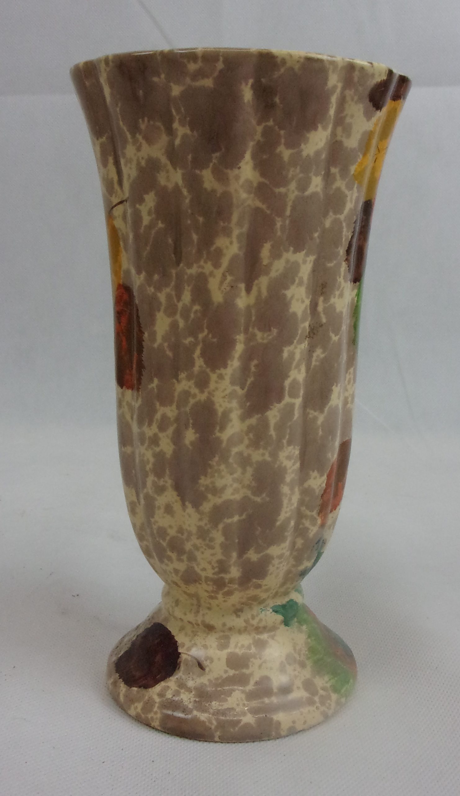 Czech Art Deco Hand Painted Ceramic Vase - Image 4