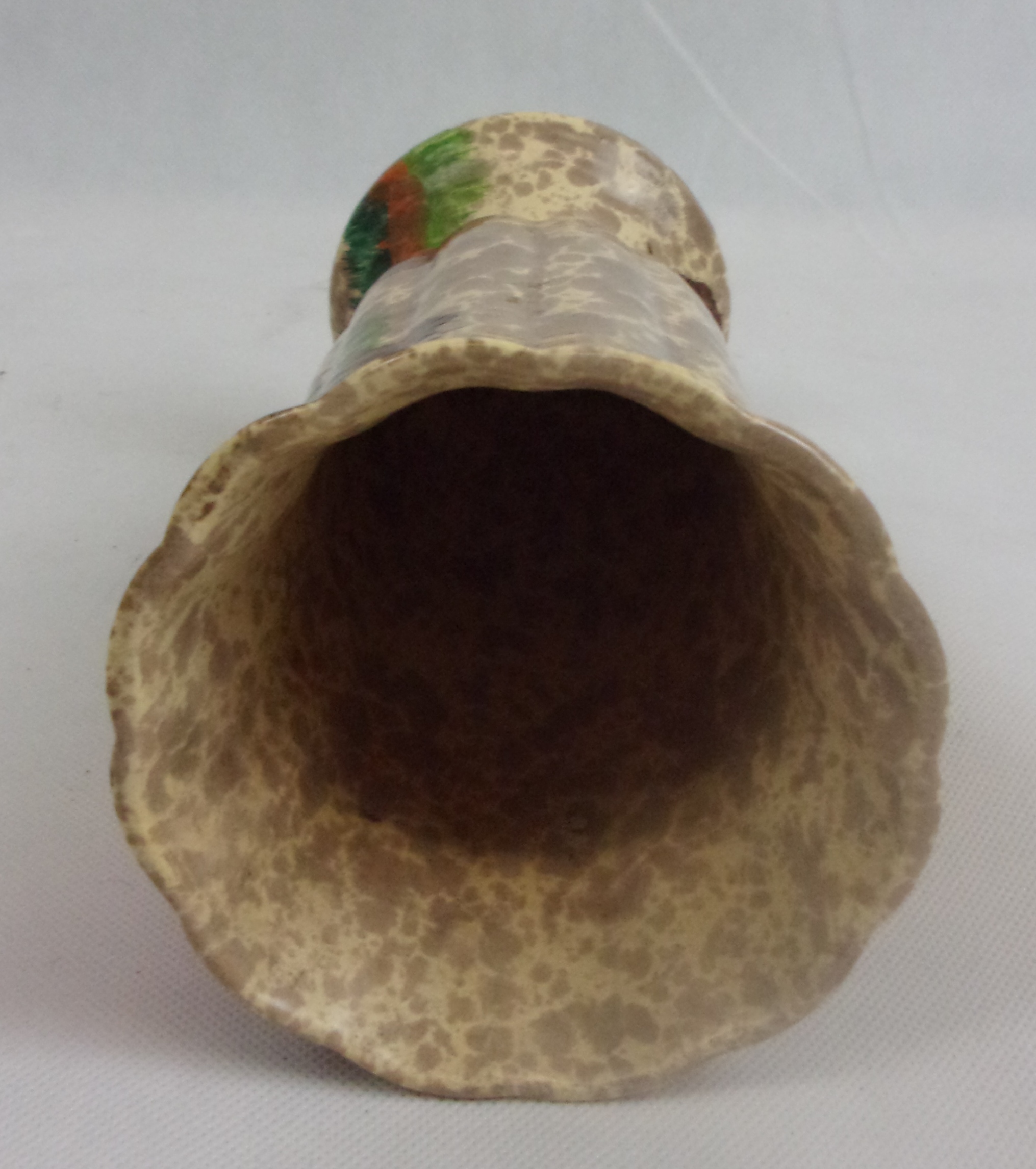Czech Art Deco Hand Painted Ceramic Vase - Image 5