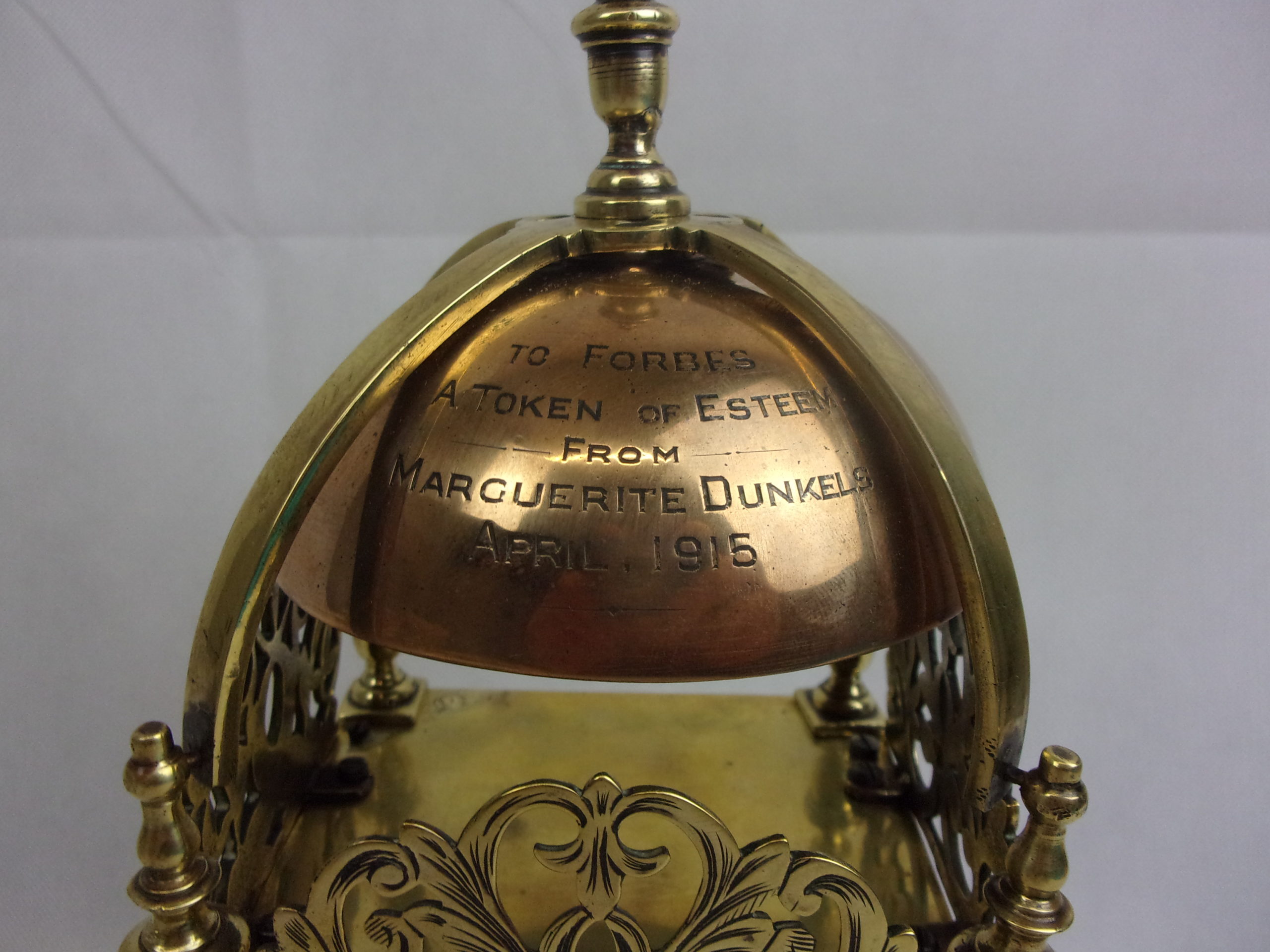 Circa 1915 Japy Freres Et Cie Striking Brass Lantern Clock - Image 9