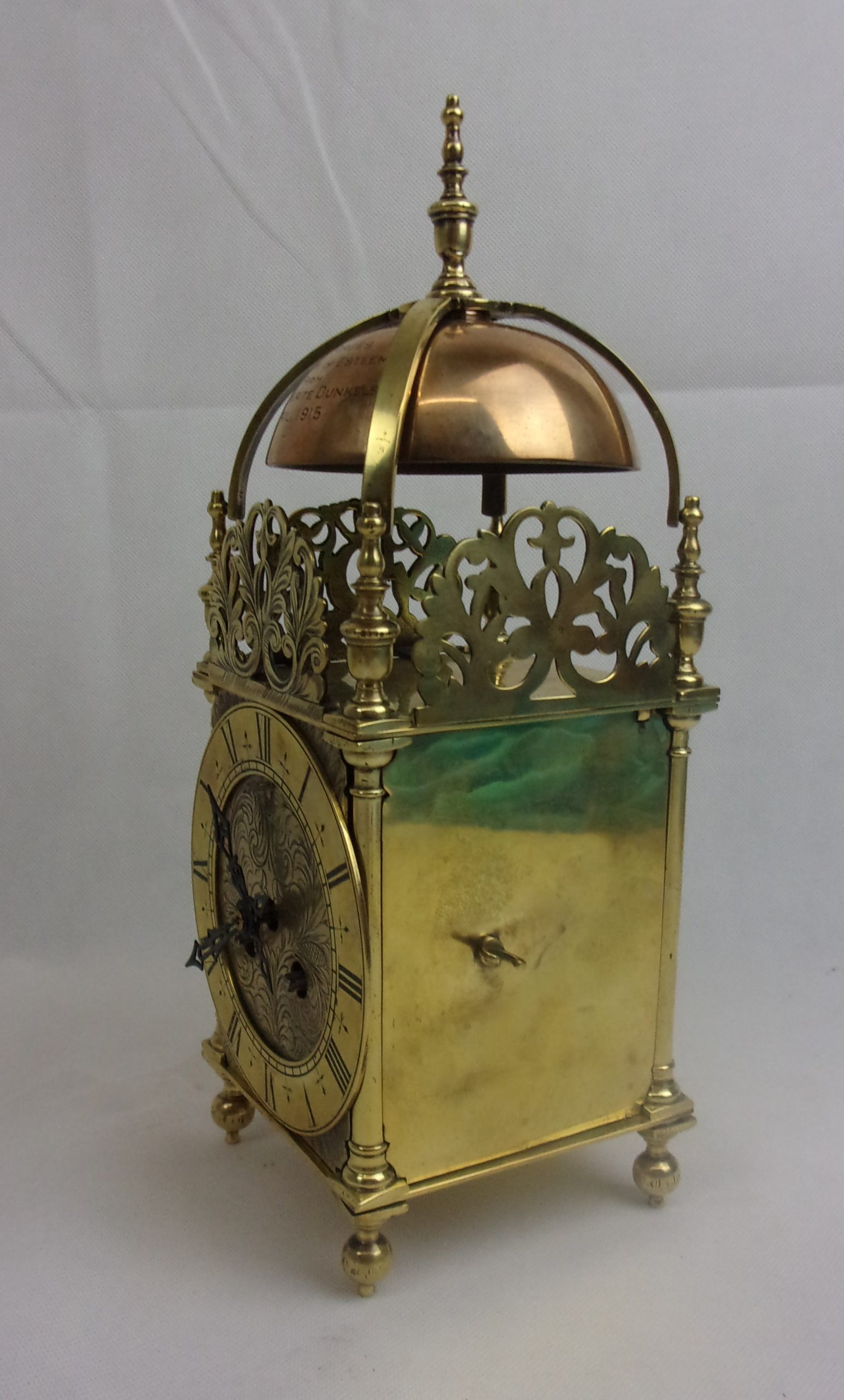Circa 1915 Japy Freres Et Cie Striking Brass Lantern Clock - Image 8