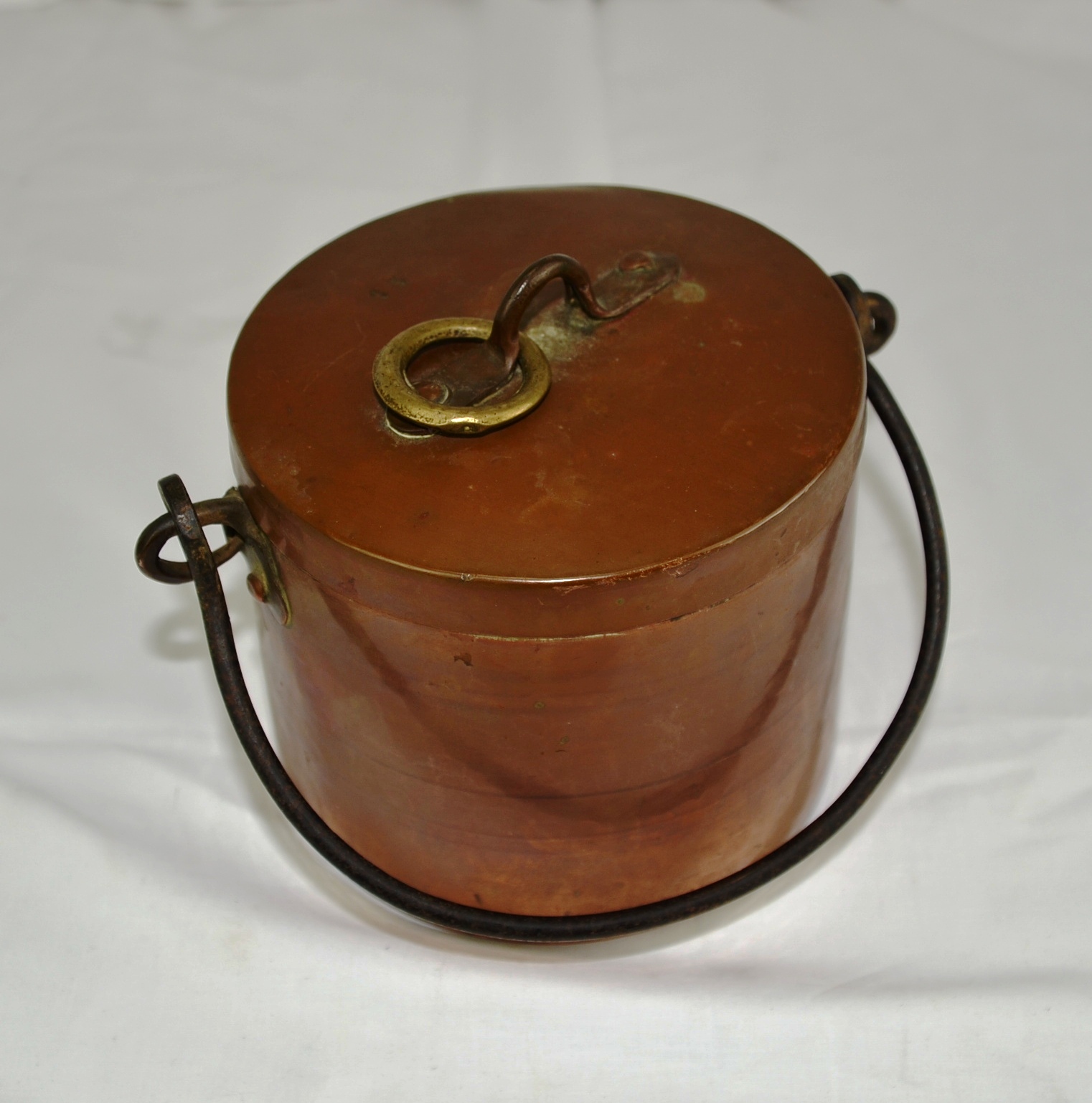 20th Century Brass Field Cooking Pot